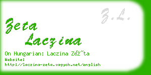 zeta laczina business card